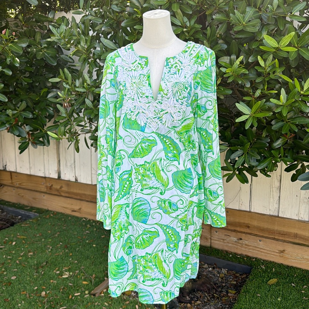 Lilly Pulitzer Beaded and Embroidered Caftan